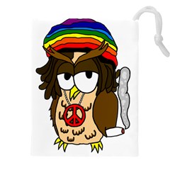  Rainbow Stoner Owl Drawstring Pouch (4xl) by IIPhotographyAndDesigns