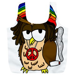  Rainbow Stoner Owl Full Print Recycle Bag (xxxl)