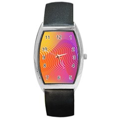 Chevron Line Poster Music Barrel Style Metal Watch