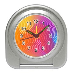 Chevron Line Poster Music Travel Alarm Clock by Mariart