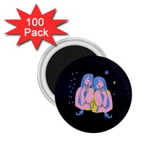 Twin Horoscope Astrology Gemini 1 75  Magnets (100 Pack) 