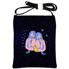 Twin Horoscope Astrology Gemini Shoulder Sling Bag by Alisyart