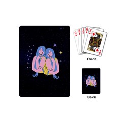 Twin Horoscope Astrology Gemini Playing Cards Single Design (mini) by Alisyart