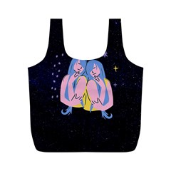 Twin Horoscope Astrology Gemini Full Print Recycle Bag (m)