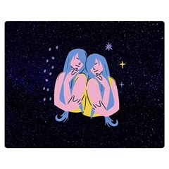 Twin Horoscope Astrology Gemini Double Sided Flano Blanket (medium)  by Alisyart