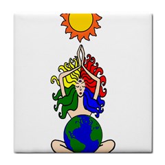 Elemental Sun Goddess   Tile Coaster