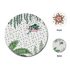 Plants Flowers Nature Blossom Playing Cards Single Design (round)