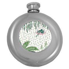 Plants Flowers Nature Blossom Round Hip Flask (5 Oz) by Mariart