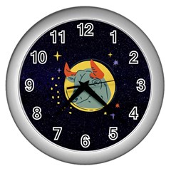 Zodiak Bull Horoscope Sign Star Wall Clock (silver) by Alisyart