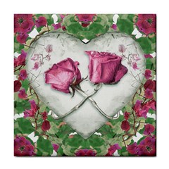 Love Ornament Design Tile Coaster by dflcprintsclothing