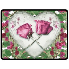 Love Ornament Design Fleece Blanket (Large) 