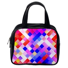 Squares Pattern Geometric Seamless Classic Handbag (one Side)