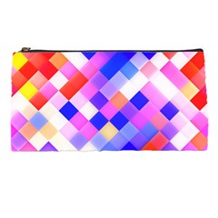 Squares Pattern Geometric Seamless Pencil Case