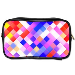 Squares Pattern Geometric Seamless Toiletries Bag (one Side)