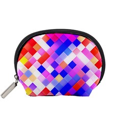 Squares Pattern Geometric Seamless Accessory Pouch (small)