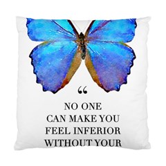 Inferior Quote Butterfly Standard Cushion Case (one Side) by SheGetsCreative