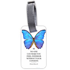 Inferior Quote Butterfly Luggage Tag (one Side)