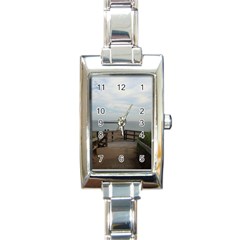 Beach Day  Rectangle Italian Charm Watch by IIPhotographyAndDesigns