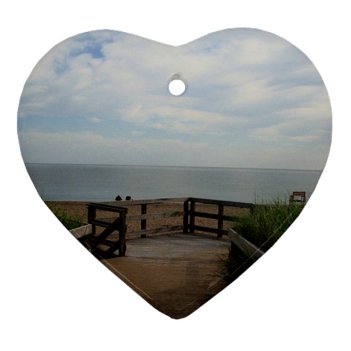 Beach Day  Ornament (Heart)