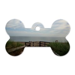 Beach Day  Dog Tag Bone (two Sides) by IIPhotographyAndDesigns