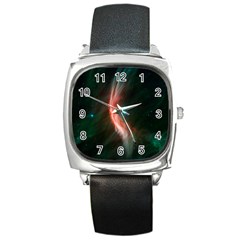   Space Galaxy Square Metal Watch by IIPhotographyAndDesigns