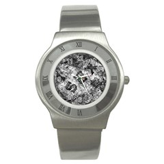 Sex Painting Word Letters Stainless Steel Watch