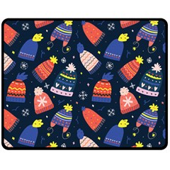 Beanie Love Fleece Blanket (medium)  by designsbymallika