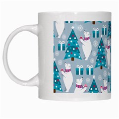 Bear Loves Christmas Tree Bear Loves Christmas Tree White Mugs by designsbymallika