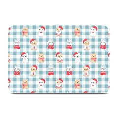 Checks Pattern With Christmas Animals Plate Mats