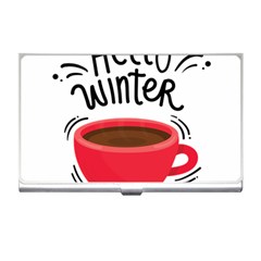 Hello Winter Business Card Holder by designsbymallika