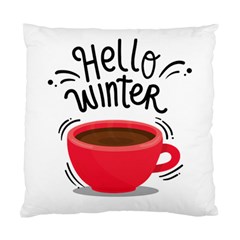 Hello Winter Standard Cushion Case (two Sides) by designsbymallika