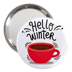 Hello Winter 3  Handbag Mirrors by designsbymallika