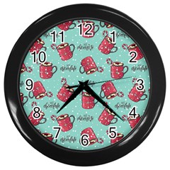 Hot Chocolate Hot Chocolate Wall Clock (black) by designsbymallika