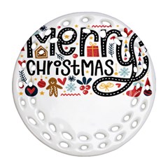 Merry Merry Ornament (round Filigree) by designsbymallika