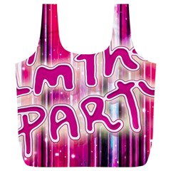 Party Concept Typographic Design Full Print Recycle Bag (xl) by dflcprintsclothing