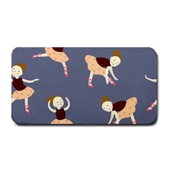 Cute  Pattern With  Dancing Ballerinas On The Blue Background Medium Bar Mats