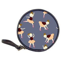 Cute  Pattern With  Dancing Ballerinas On The Blue Background Classic 20-CD Wallets