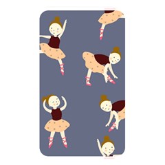 Cute  Pattern With  Dancing Ballerinas On The Blue Background Memory Card Reader (Rectangular)