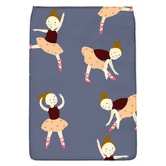 Cute  Pattern With  Dancing Ballerinas On The Blue Background Removable Flap Cover (s) by EvgeniiaBychkova