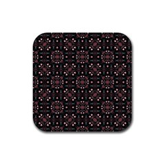 Dark Seamless Gemoetric Print Mosaic Rubber Coaster (square)  by dflcprintsclothing
