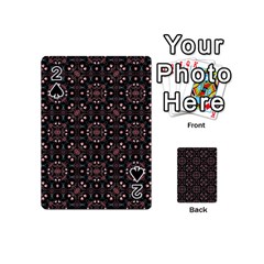 Dark Seamless Gemoetric Print Mosaic Playing Cards 54 Designs (mini) by dflcprintsclothing