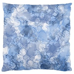 Blue Alcohol Ink Standard Flano Cushion Case (one Side) by Dazzleway