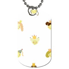 Cute Delicate Seamless Pattern With Little Princesses In Scandinavian Style With Texture Of Natural Dog Tag (two Sides) by EvgeniiaBychkova
