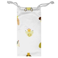 Cute Delicate Seamless Pattern With Little Princesses In Scandinavian Style With Texture Of Natural Jewelry Bag by EvgeniiaBychkova