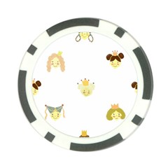 Cute Delicate Seamless Pattern With Little Princesses In Scandinavian Style With Texture Of Natural Poker Chip Card Guard (10 Pack) by EvgeniiaBychkova
