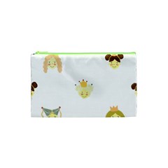 Cute Delicate Seamless Pattern With Little Princesses In Scandinavian Style With Texture Of Natural Cosmetic Bag (xs) by EvgeniiaBychkova