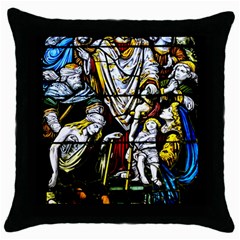 Christian Window Glass Art Print Throw Pillow Case (black) by dflcprintsclothing