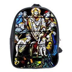 Christian Window Glass Art Print School Bag (large)