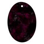 Purple alcohol ink Oval Ornament (Two Sides) Back