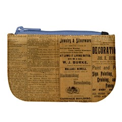 Antique Newspaper 1888 Large Coin Purse by ArtsyWishy